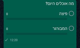 איך לעשות סקר בוואטסאפ ב-4 שלבים פשוטים